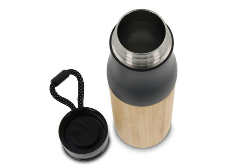 Isolierflasche Bambus mit Trageschlaufe 500ml