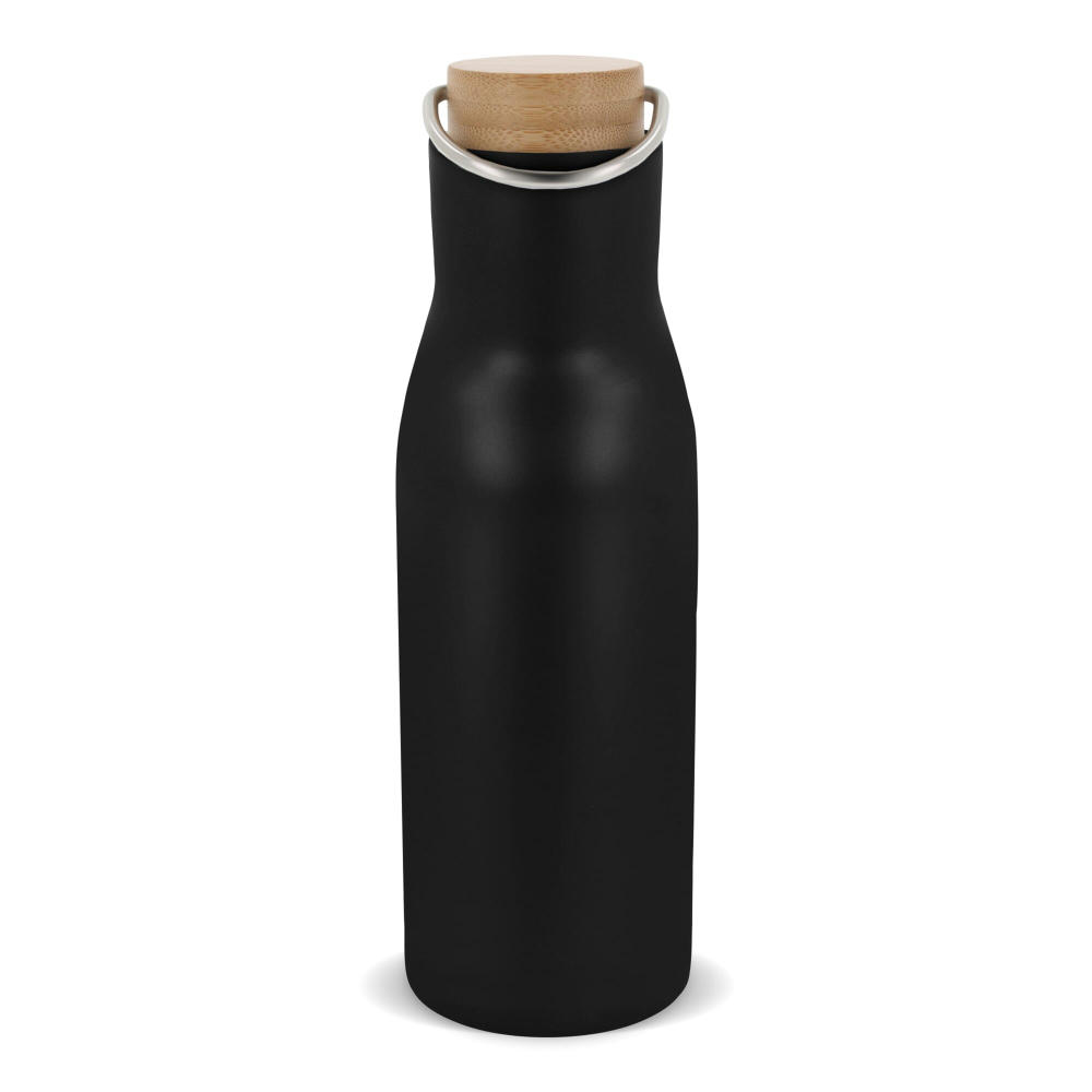 Isolier-Flasche mit Bambusdeckel, 500ml
