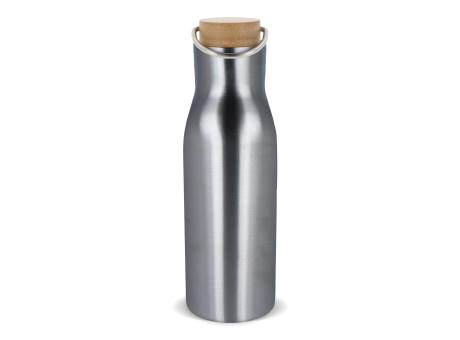 Isolier-Flasche mit Bambusdeckel, 500ml