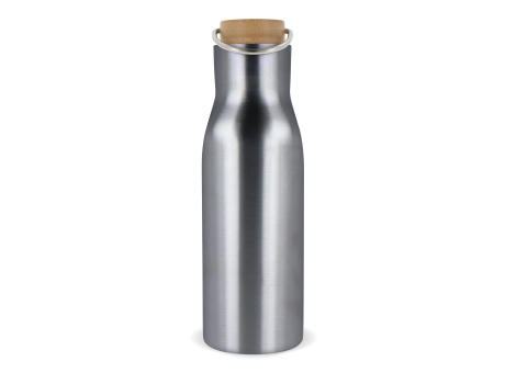 Isolier-Flasche mit Bambusdeckel, 500ml