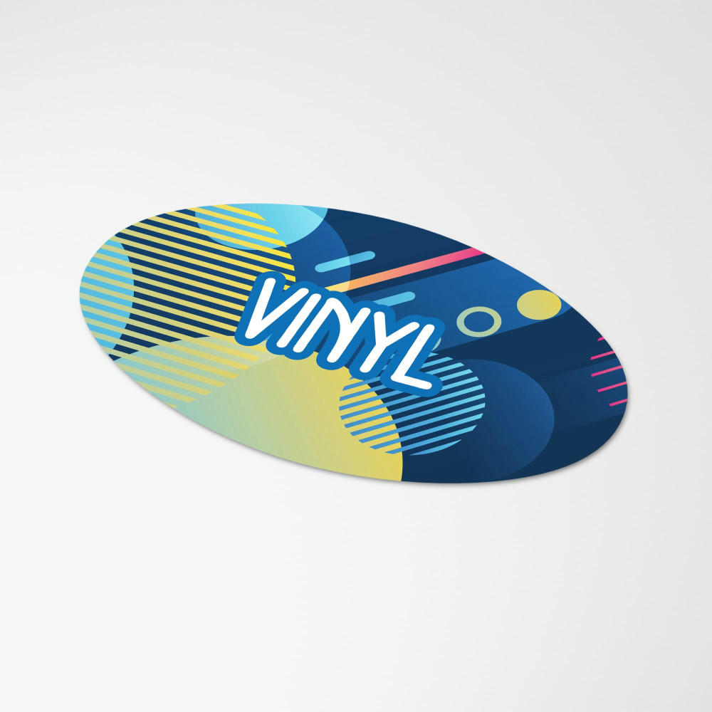 Vinyl Sticker Oval 40x20mm