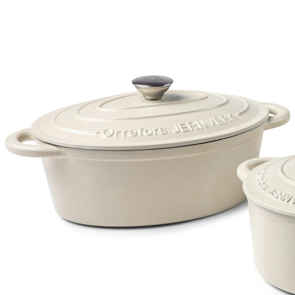 Orrefors Jernverk Emaillierte Ovale Eisenpfanne 3.5L