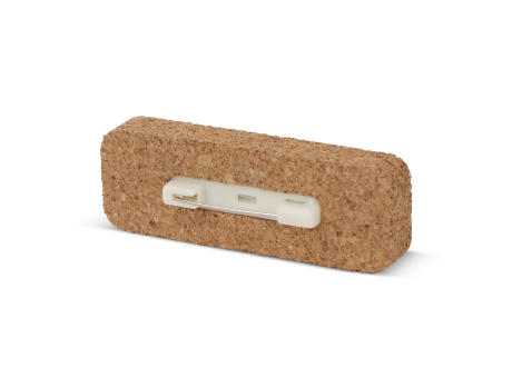 Namensschild Kork mit Anstecknadel