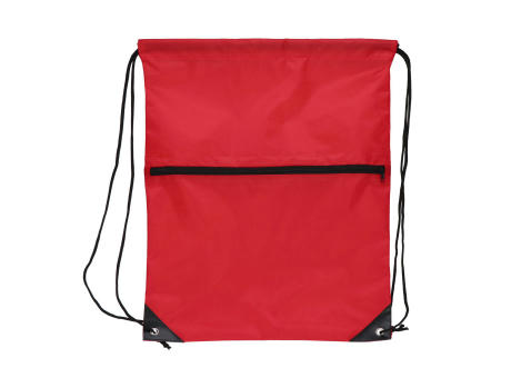 Kordelzugtasche 210T R-PET mit Reißverschluss