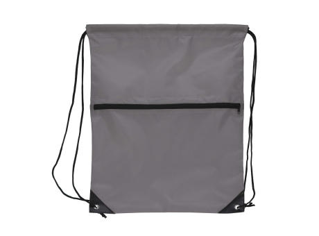 Kordelzugtasche 210T R-PET mit Reißverschluss
