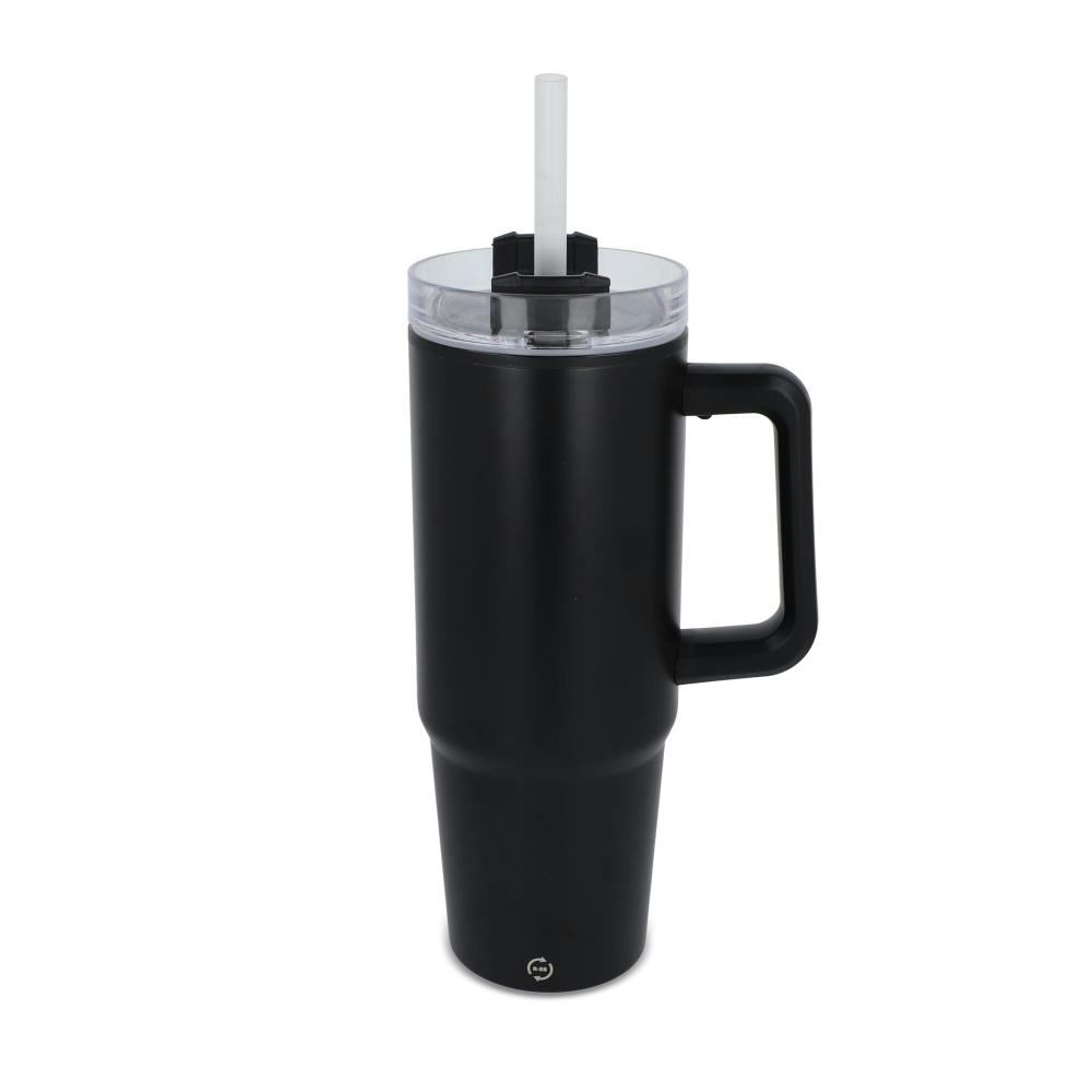 Miami Becher mit Henkel und Strohhalm 800ml