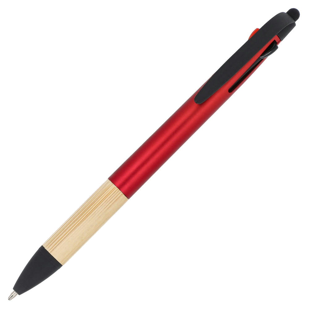 3-Farben-Stift mit Bambusgriff