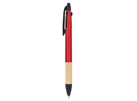 3-Farben-Stift mit Bambusgriff