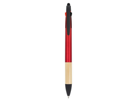 3-Farben-Stift mit Bambusgriff