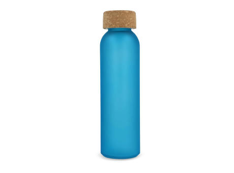 Gefrostete flasche aus recyceltem Glas mit Korkdeckel 500ml