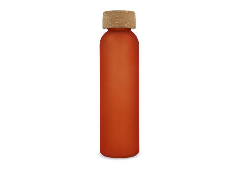 Gefrostete flasche aus recyceltem Glas mit Korkdeckel 500ml