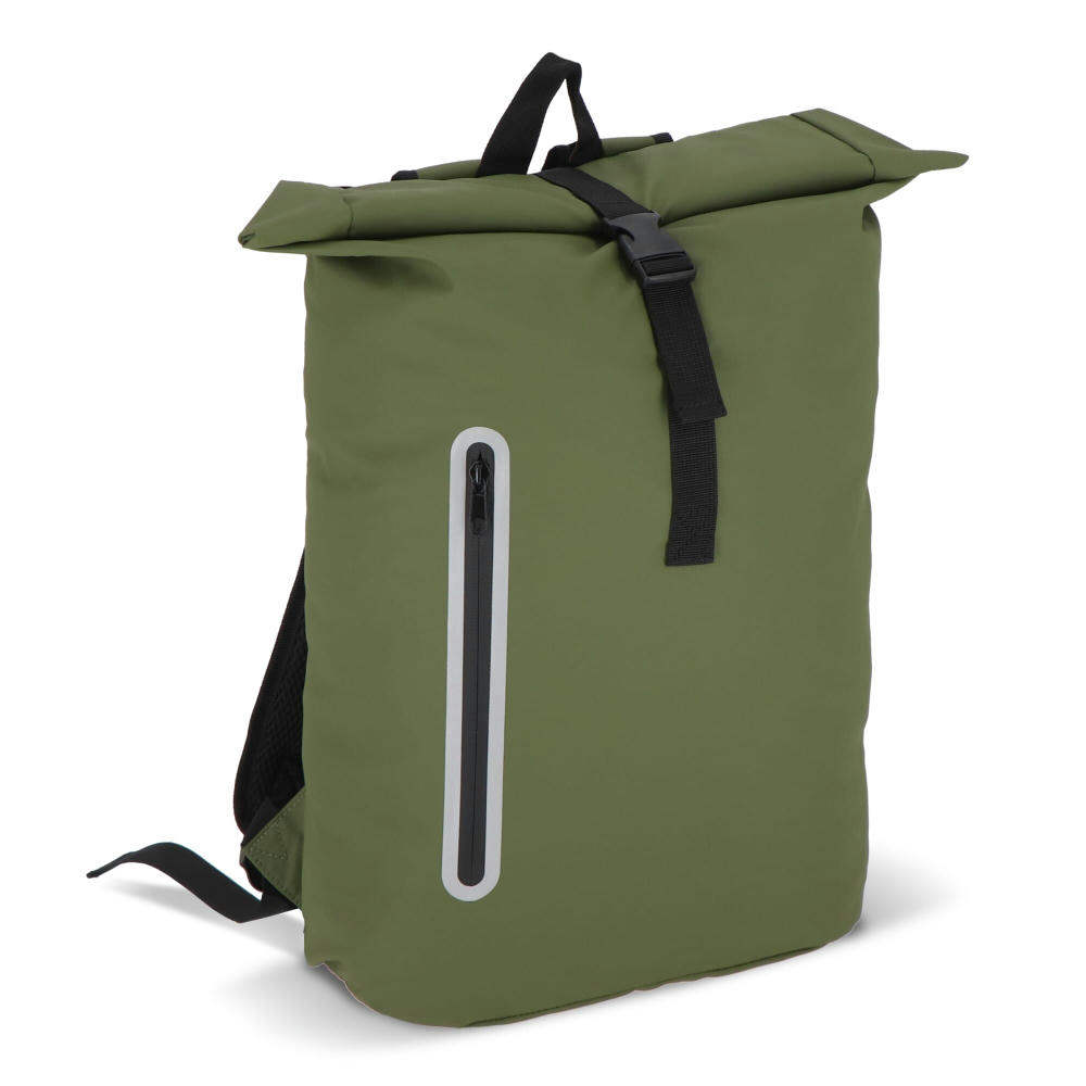 PU-beschichteter R-PET 600D Rolltop-Rucksack 20L