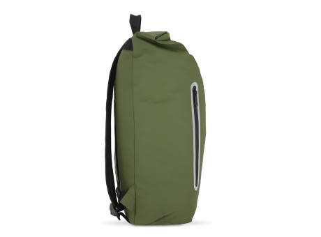PU-beschichteter R-PET 600D Rolltop-Rucksack 20L