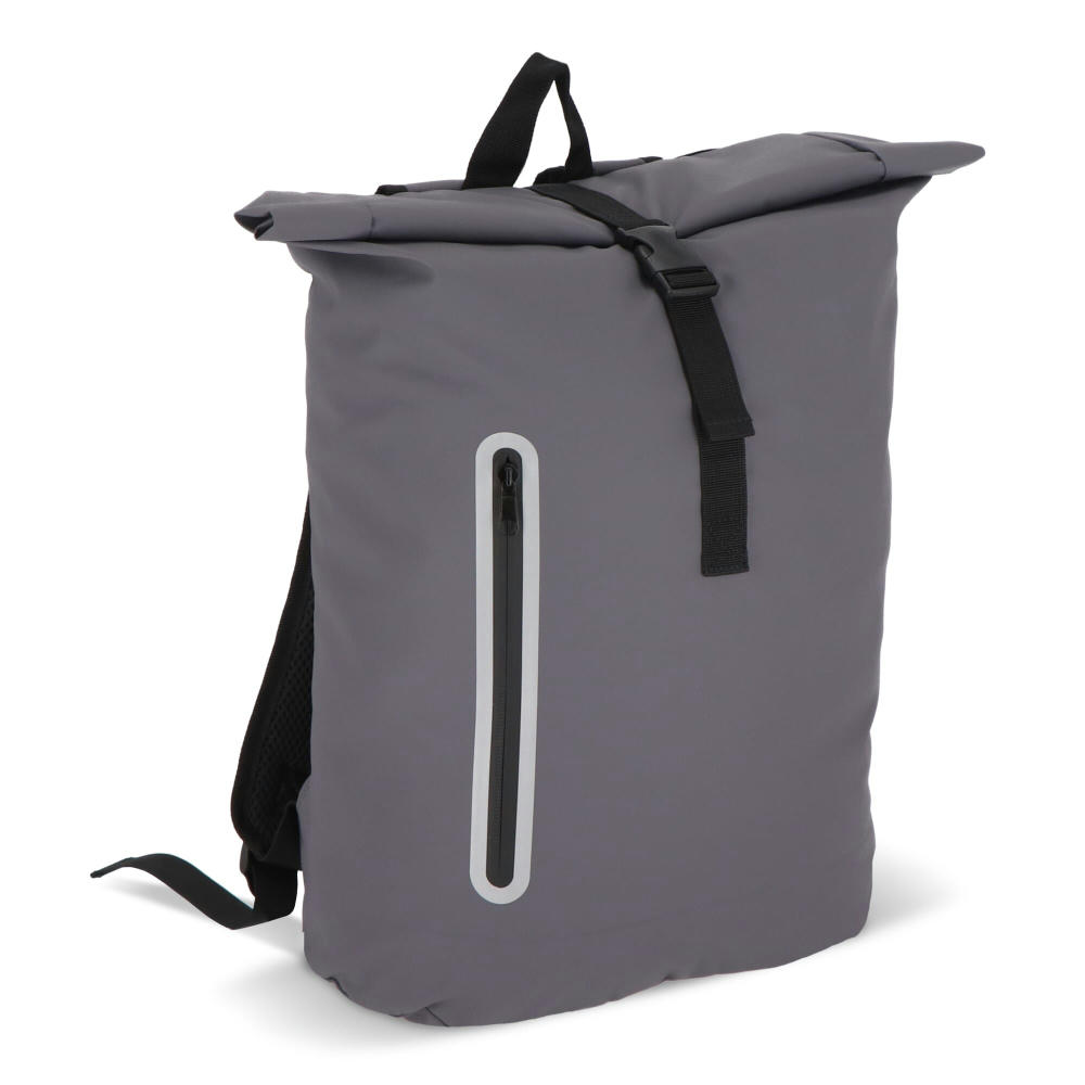 PU-beschichteter R-PET 600D Rolltop-Rucksack 20L