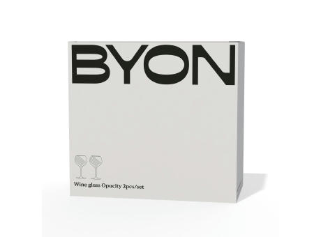 Byon Opacity 2er-Set Weingläser mit stilvollem Glasmuster 470ml
