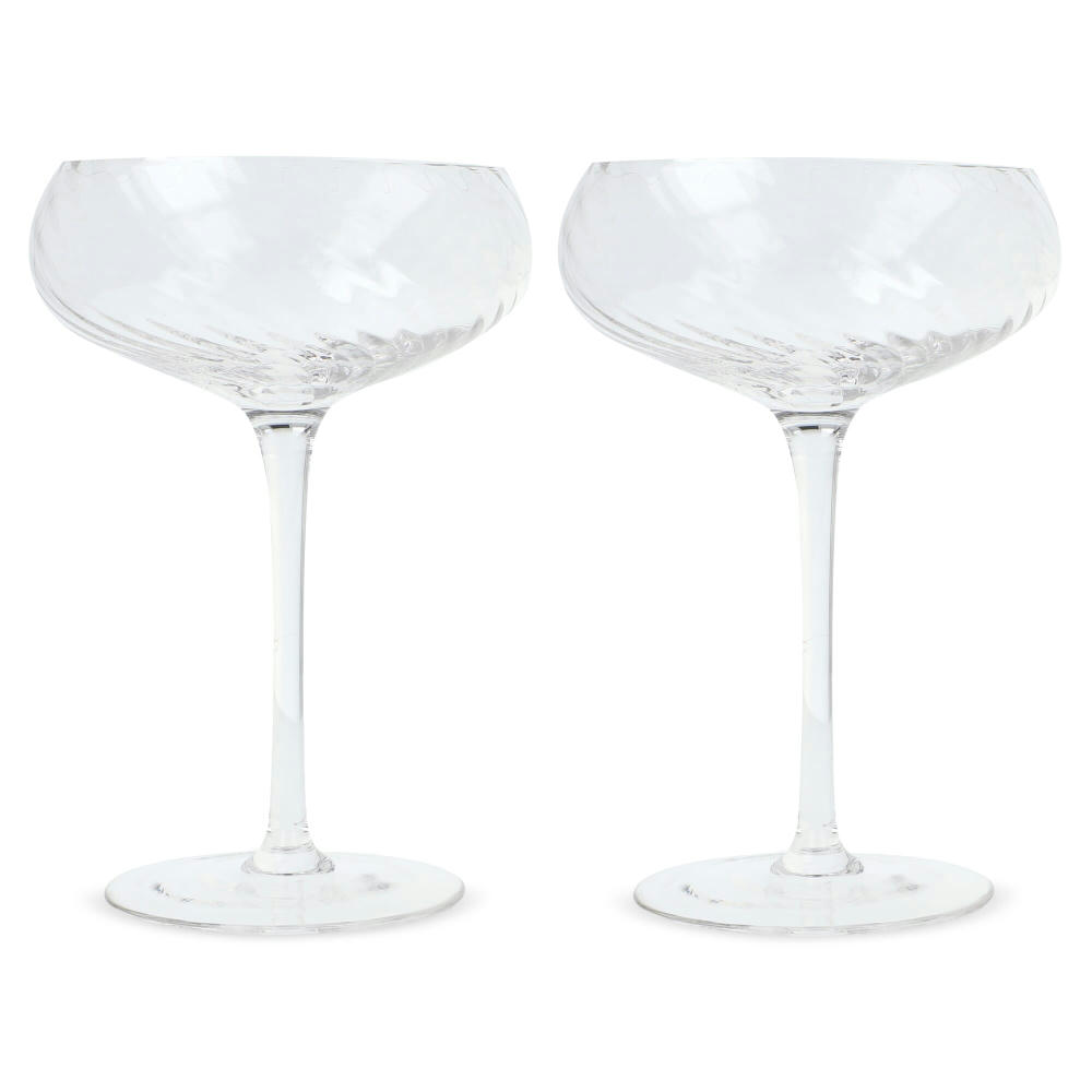 Byon Opacity 2er-Set Sektgläser mit stilvollem Glasmuster 300ml