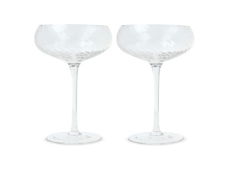 Byon Opacity 2er-Set Sektgläser mit stilvollem Glasmuster 300ml