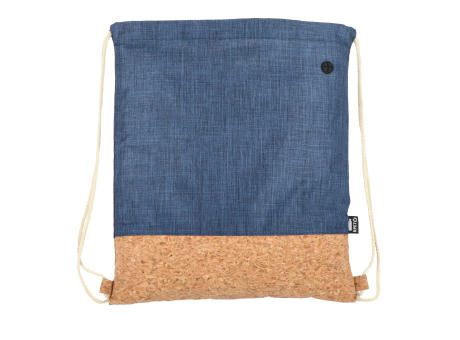 Kordelzugbeutel R-PET &amp; Kork 35 x 40cm