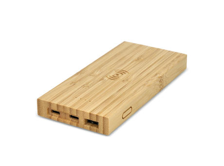 Bamboo Powerbank Wireless Charging 8000mAh