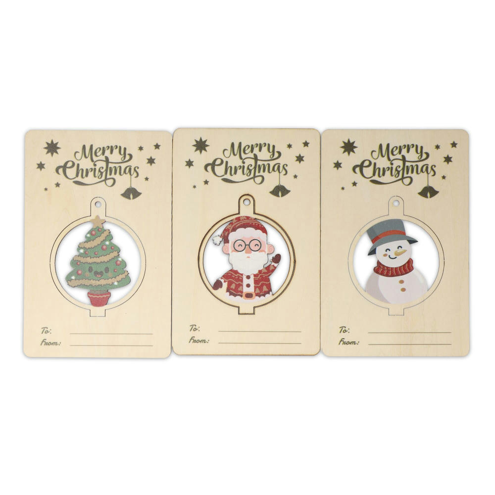 InSideOut FSC Weihnachtsschmuck aus Holz 3er-Set