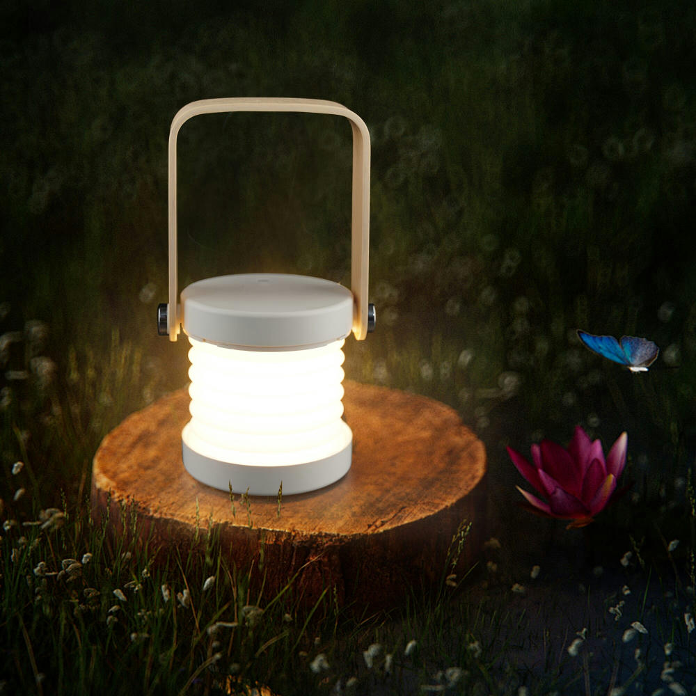 Coollux Multifunktions-LED-Lampe mit Bambusgriff