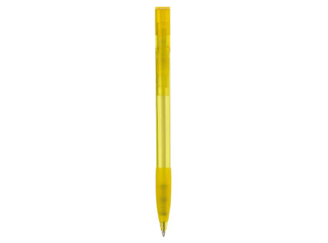 Kugelschreiber Nash Transparent mit Gummigriff