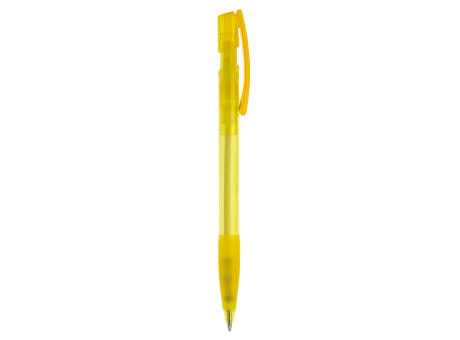 Kugelschreiber Nash Transparent mit Gummigriff