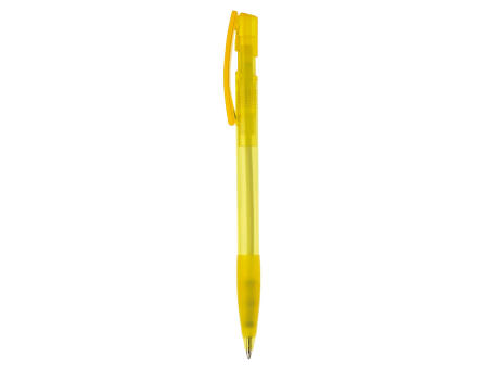Kugelschreiber Nash Transparent mit Gummigriff