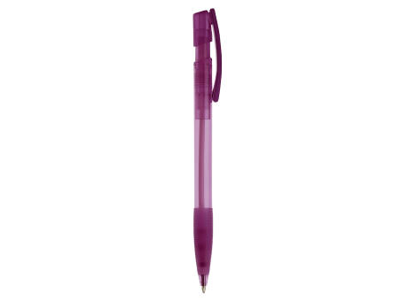 Kugelschreiber Nash Transparent mit Gummigriff