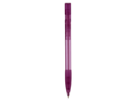 Kugelschreiber Nash Transparent mit Gummigriff
