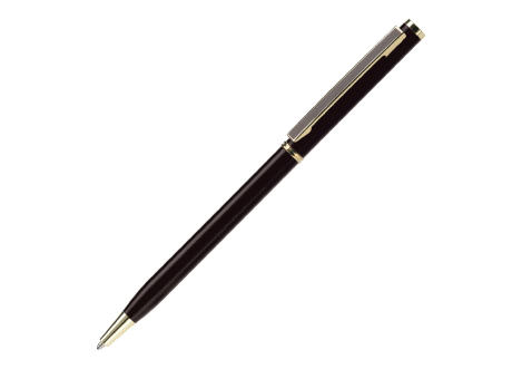 Metallkugelschreiber Slim mit Gold Applikation