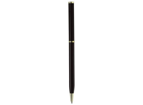 Metallkugelschreiber Slim mit Gold Applikation