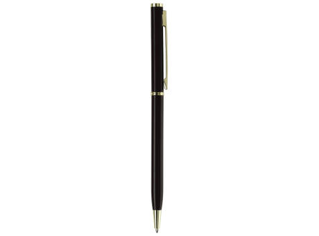Metallkugelschreiber Slim mit Gold Applikation