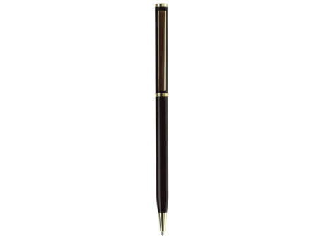 Metallkugelschreiber Slim mit Gold Applikation