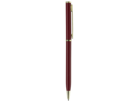 Metallkugelschreiber Slim mit Gold Applikation