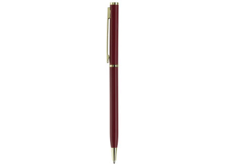 Metallkugelschreiber Slim mit Gold Applikation