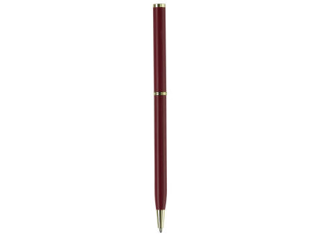 Metallkugelschreiber Slim mit Gold Applikation