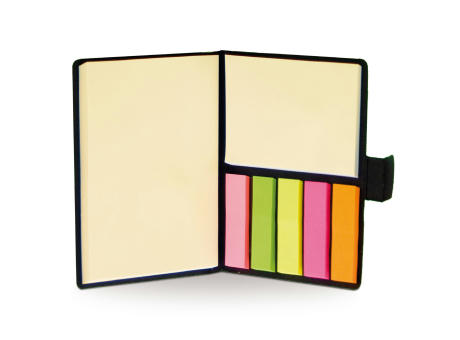 Notizbuch mit Haftnotizen