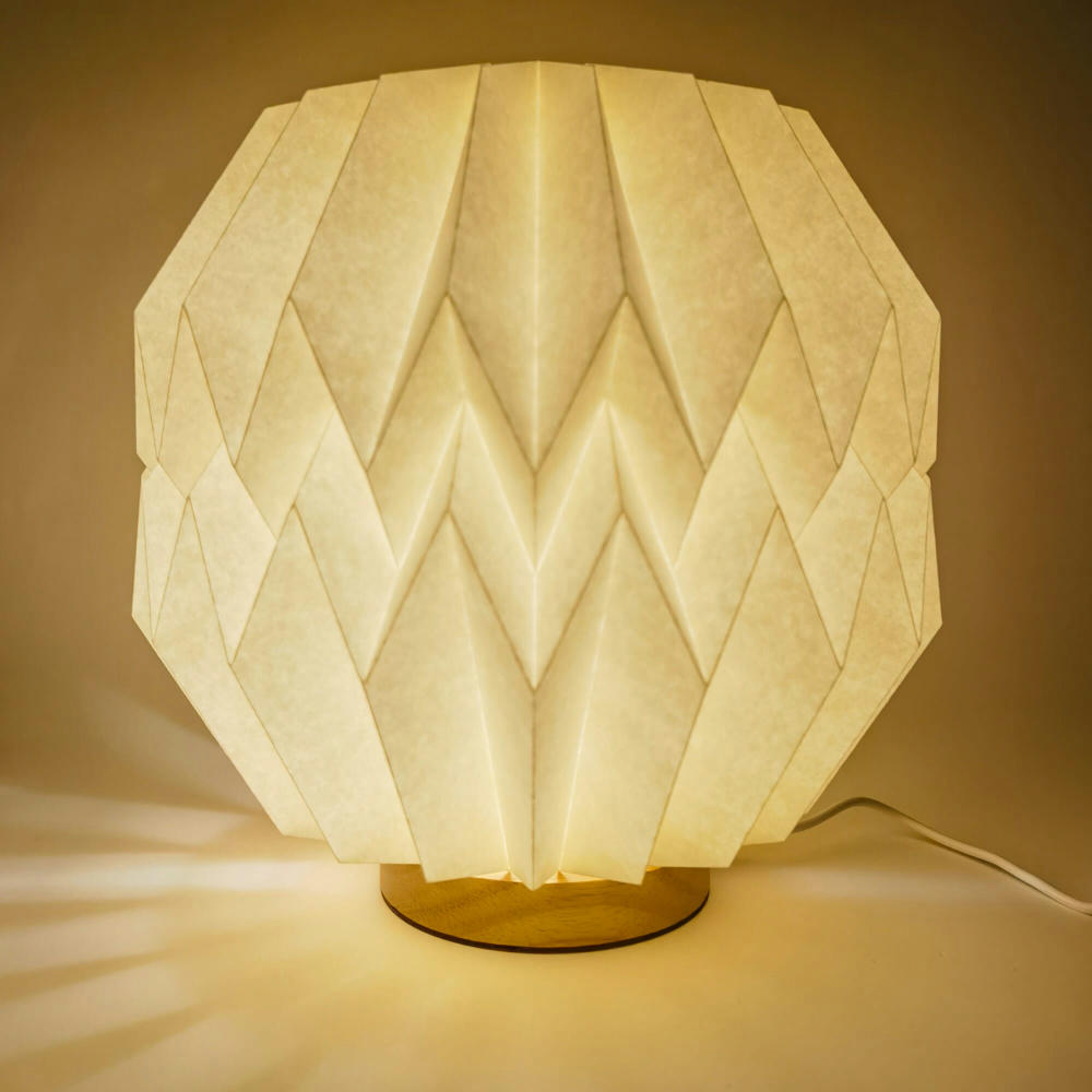 Coollux faltbare, von Origami inspirierte Papier-LED-Lampe Luna 25cm