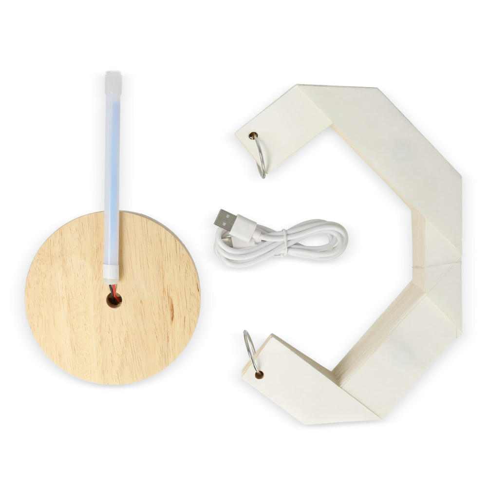 Coollux faltbare, von Origami inspirierte Papier-LED-Lampe Luna 25cm