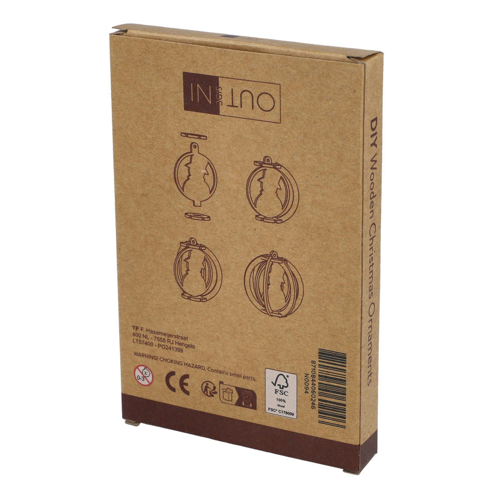 InSideOut Weihnachtsschmuck aus Holz 3er-Set