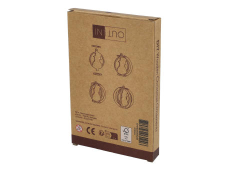 InSideOut FSC Weihnachtsschmuck aus Holz 3er-Set