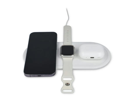 3-in-1 15W Drahtloses Ladegerät für Handys, Apple Watch und AirPods.