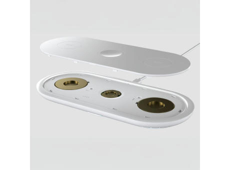 3-in-1 15W Drahtloses Ladegerät für Handys, Apple Watch und AirPods.