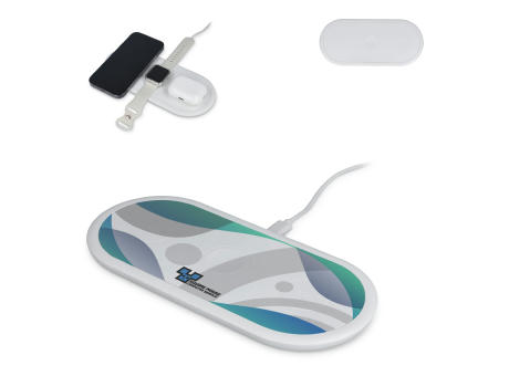 3-in-1 15W Drahtloses Ladegerät für Handys, Apple Watch und AirPods.