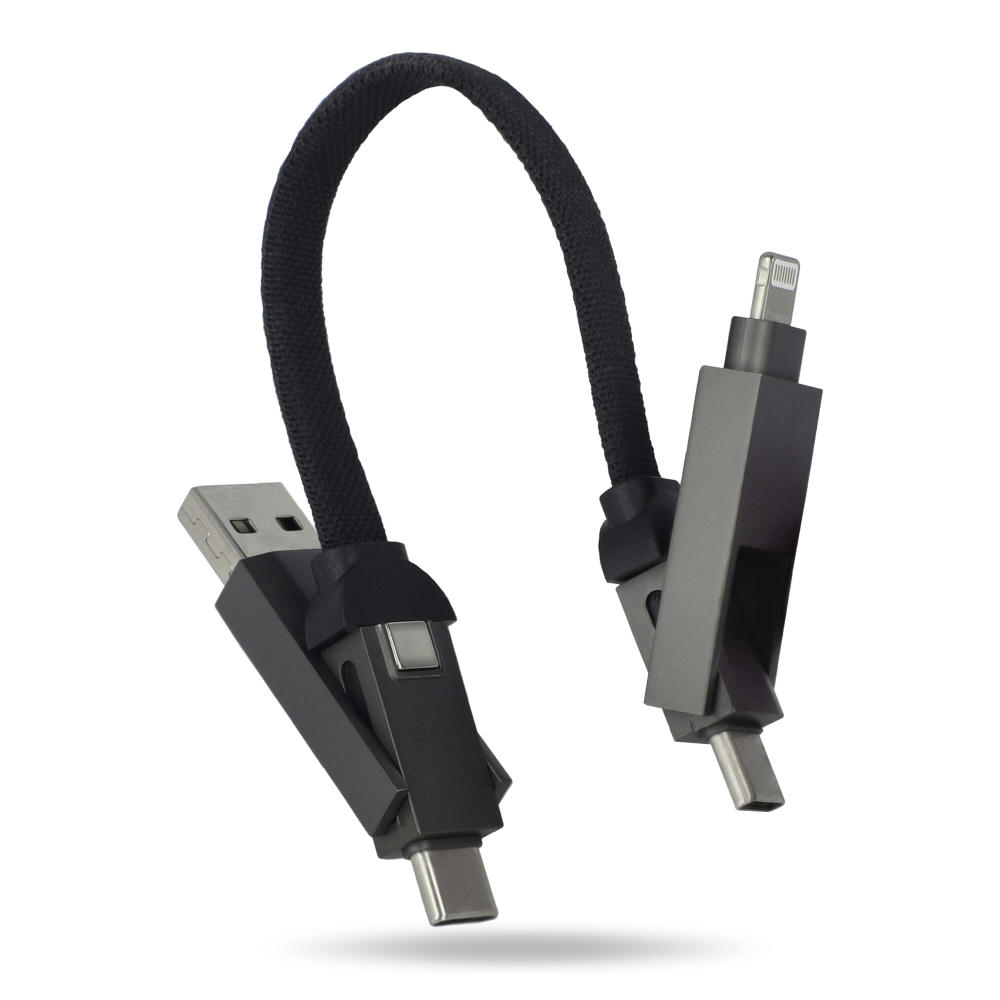 Multifunktionales 4-in-1 Kabel OTG Schlüsselanhänger Größe 60W