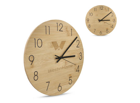 Wanduhr Bambus