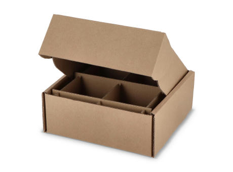 Individuelle Geschenkverpackung für 4 Tassen 24,3x24,3x9,9 cm