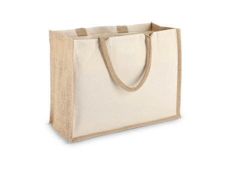 Jute-Baumwolle Tragetasche OEKO-TEX® 42,5 x 19 x 32cm 320g/m²