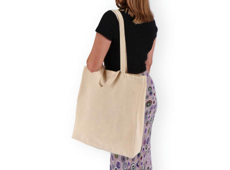 Tragetasche aus Baumwolle OEKO-TEX® 38 x 10 x 42cm 140g/m²